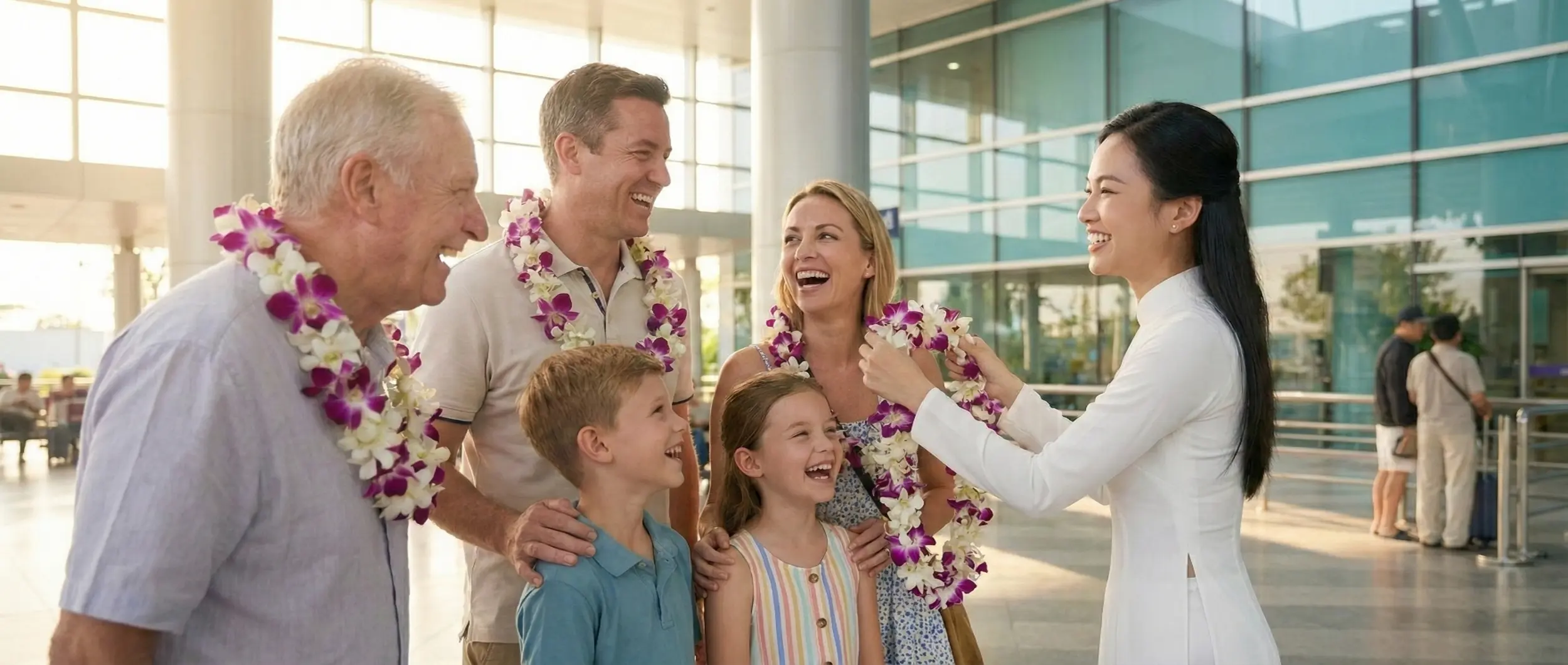 Vietnamese woman with flowers